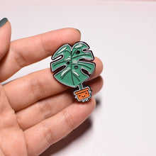 Load image into Gallery viewer, Monstera Enamel Pin
