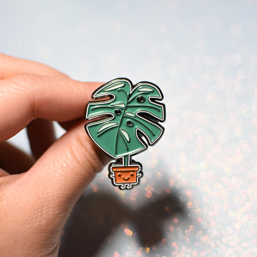 Monstera Enamel Pin